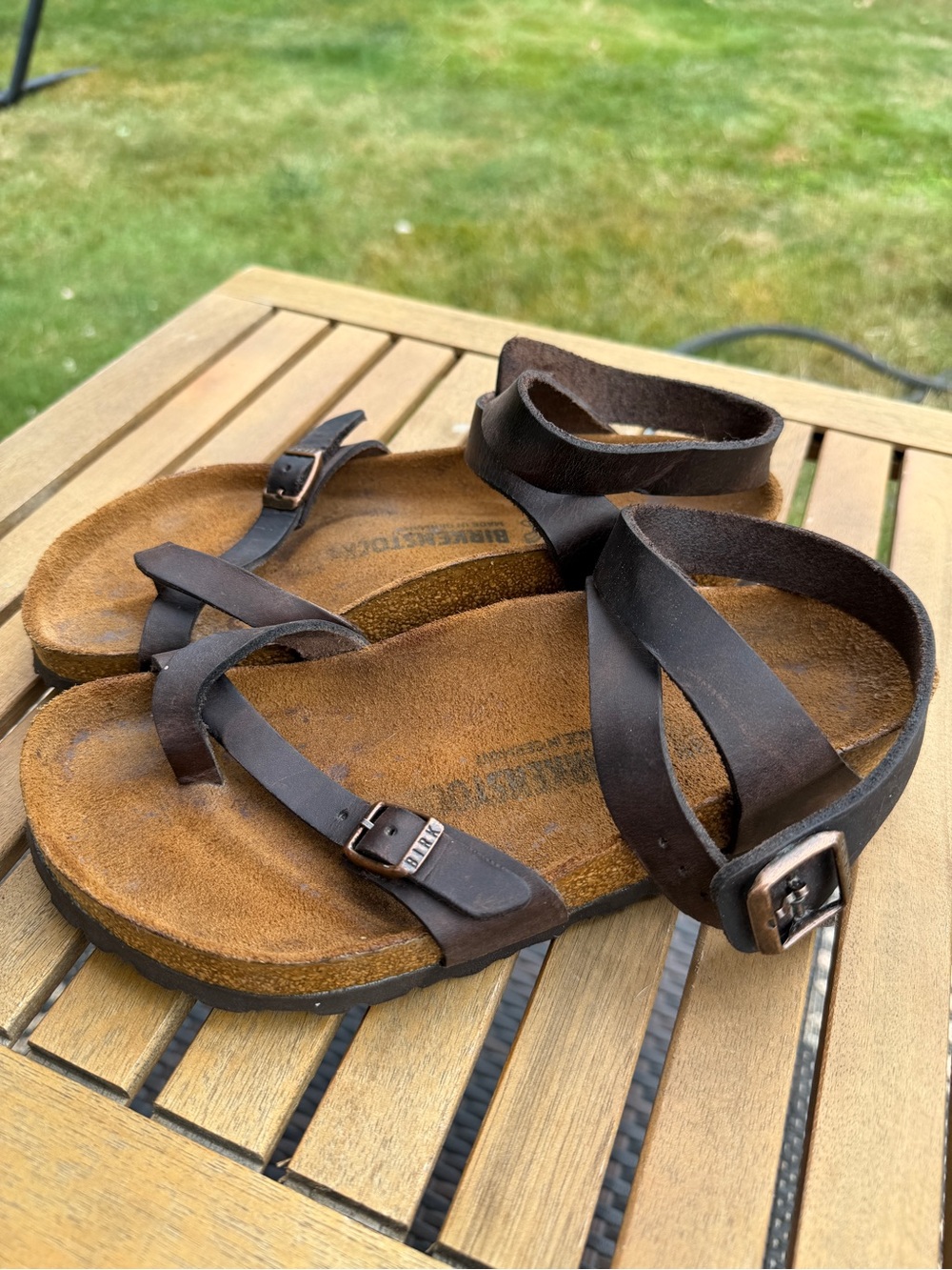 Birkenstock Yara Brown Leather Strappy Sandals - Picture 7 of 16